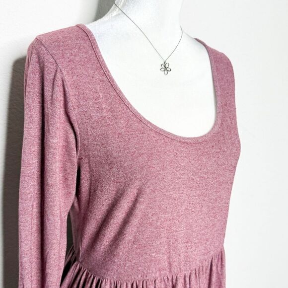 Wild Fable Women's Mauve Pink Long Sleeve Tiered Mini Dress Size M - Picture 2 of 8
